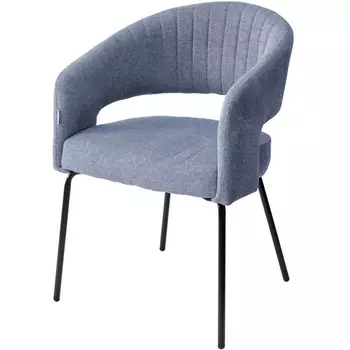 Стул WZ2042-16 бледно-васильковый, фактурный велюр / черный каркас, M-City 629M05017