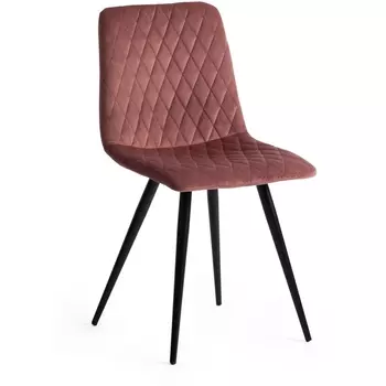 Стул X (mod. 7096-1) ткань/металл, 45x53х88 см, высота до сиденья коралловый barkhat /черный Tetchair CHILLY 17249