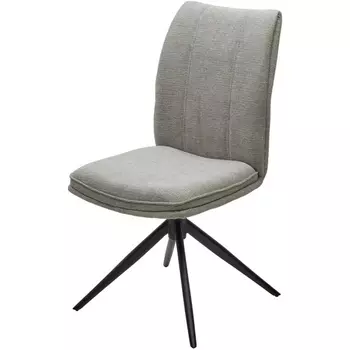 Стул YOHAN 360 град. поворот. KN01-04 Светло-серый, ткань / Черный, ®DISAUR M-City