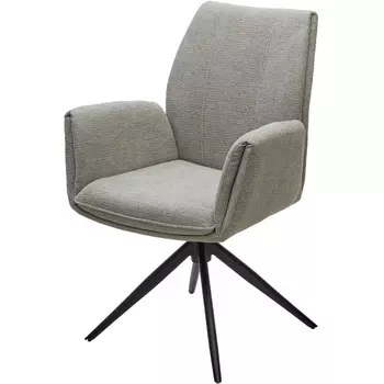 Стул YOZEF 360 град. поворот. KN01-04 Светло-серый, ткань / Черный, ®DISAUR M-City