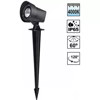 Светильник ландшафтный светодиодный грунтовый IP65 LED 13W 220V Novotech Landscape 359530 черный