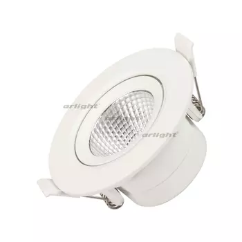 Светильник встраиваемый LED LTD-POLAR-TURN-R90-7W Warm3000 (WH, 36 deg, 230V) (Arlight, IP20 Пластик, 3 года) 032310
