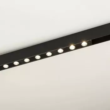 Светильник трековый магнитный MAG-DOTS-25-L400-12W Warm3000 (BK, 30 deg, 24V, DALI) (Arlight, IP20 Металл) 046324