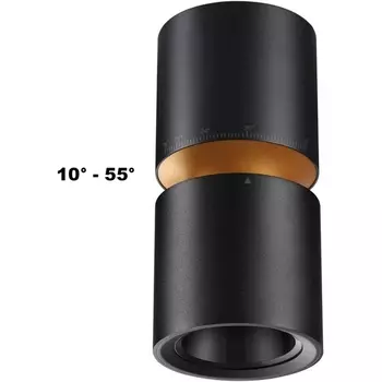 Светильник накладной светодиодный Novotech Aristo 359338 черный LED 10W/3W 3000K 1090Лм 170-265V ARISTO
