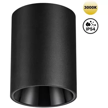 Светильник накладной влагозащищённый Novotech Recte 359422 черный IP54 LED 15W 220V 3000К