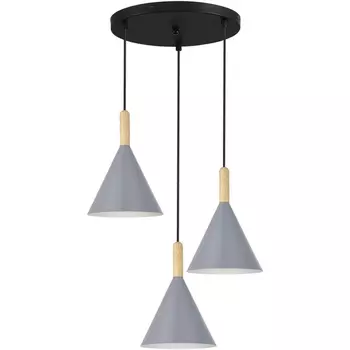 Светильник подвесной Evoluce Arket SLE1255-433-03 Черный/Серый E27 3*40W