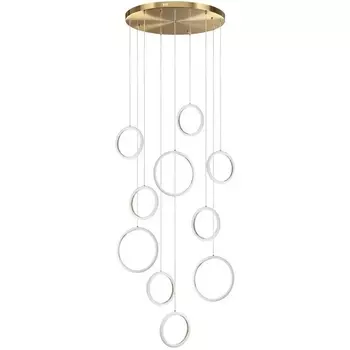 Светильник подвесной Lumion Nova 5297/99L LEDIO золотой LED 140W 11000Лм 3000-6000K с пультом ДУ 220V
