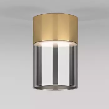 Светильник потолочный светодиодный Elektrostandard Lumen 25047/LED 10W 4000К латунь/дымчатый