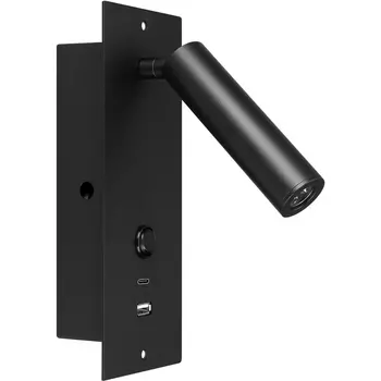 Светильник SP-BED-CHARGE-BUILT-S80x230-3W Warm3000 (BK, 20 deg, 230V, USB-A, USB-C) (Arlight, IP20 Металл, 3 года) 046880
