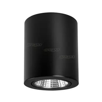 Накладной светильник LED SP-FOCUS-R120-16W Warm3000 (BK, 24 deg, 230V) (Arlight, IP20 Металл, 3 года) 029533