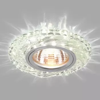Светильник встраиваемый Elektrostandard 2200 MR16 с подсветкой прозрачный