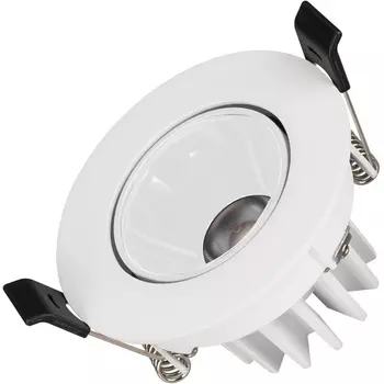 Светильник встраиваемый LED MS-FORECAST-BUILT-TURN-R82-8W Day4000 (WH-WH, 32 deg, 230V) (Arlight, IP20 Металл, 5 лет) 037186