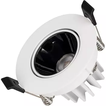 Светильник встраиваемый LED MS-FORECAST-BUILT-TURN-R82-8W Day4000 (WH-BK, 32 deg, 230V) (Arlight, IP20 Металл, 5 лет) 033658