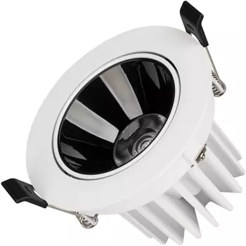 Светильник встраиваемый LED MS-FORECAST-BUILT-TURN-R102-12W Day4000 (WH-BK, 32 deg, 230V) (Arlight, IP20 Металл, 5 лет) 033659