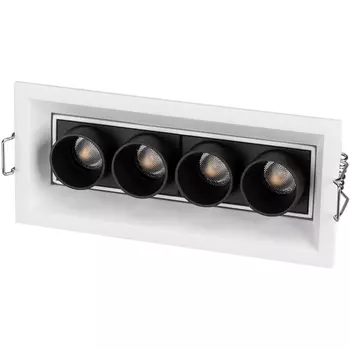 Светильник линейный встраиваемый LED MS-ORIENT-BUILT-TURN-TC-S67x150-10W Day4000 (WH-BK, 30 deg, 230V) (Arlight, IP20 Металл, 5 лет) 032229