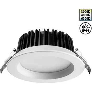 Светильник встраиваемый Novotech Drum 359414 белый с переключателем цв. температуры IP44 LED 15W 220V 3000К\4000К\6000К