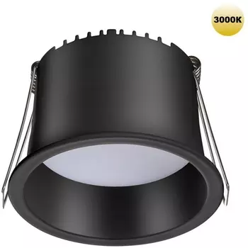 Светильник встраиваемый светодиодный Novotech Tran 359235 SPOT черный IP20 LED 9W 220V 540Лм 3000К