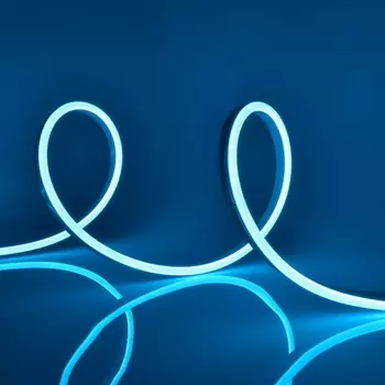 Светодиодная гибкая герметичная лента Neon 15 м. Neon ULS-N11-2835-120LED/m-8mm-IP67-DC24V-10W/m-15M-LIGHTBLUE катушка в герметичной упаковке Uniel