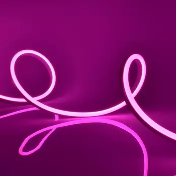Светодиодная гибкая герметичная лента Neon 15 м. Neon ULS-N11-2835-120LED/m-8mm-IP67-DC24V-10W/m-15M-PINK катушка в герметичной упаковке Uniel