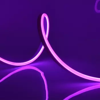 Светодиодная гибкая герметичная лента Neon 15 м. Neon ULS-N11-2835-120LED/m-8mm-IP67-DC24V-10W/m-15M-PURPLE катушка в герметичной упаковке Uniel
