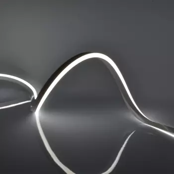 Светодиодная гибкая герметичная лента Neon 5 м. Neon ULS-N01-2835-120LED/m-6mm-IP67-DC12V-9W/m-5M-6500K блистер Uniel