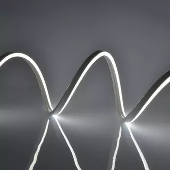 Светодиодная гибкая герметичная лента Neon 5 м. Neon ULS-N03-2835-100LED/m-8mm-IP67-DC12V-11W/m-5M-6500K блистер Uniel