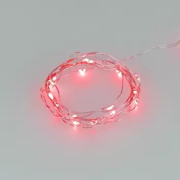 Светодиодная гирлянда ARD-DEW-HOME-2000-CLEAR-20LED-STD Red (3V, Battery Pack) (Ardecoled, IP20) 048705 Arlight
