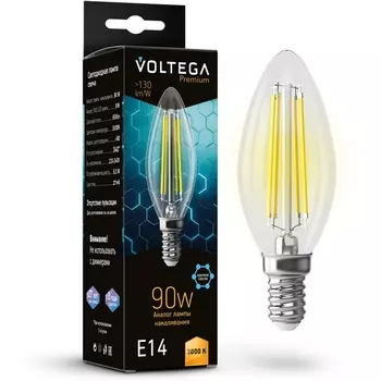 Светодиодная лампа 9W 3000K E14 Voltega Candle 9W Graphene 7219