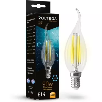 Светодиодная лампа 9W 3000K E14 Voltega Candle wind 9W Graphene 7220