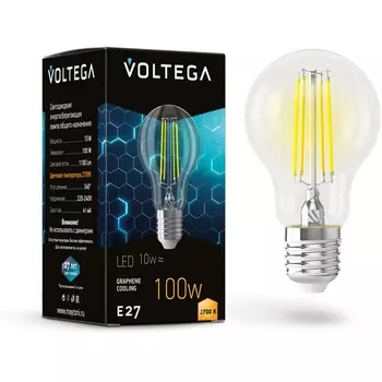 Светодиодная лампа A60 10W 2700K E27 Voltega General purpose bulb 7227