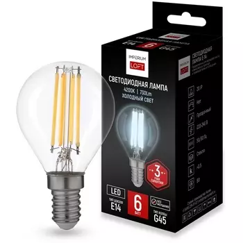 Светодиодная лампа E14 6W 4200K Transparent От By ImperiumLoft Lf-254 243949-26