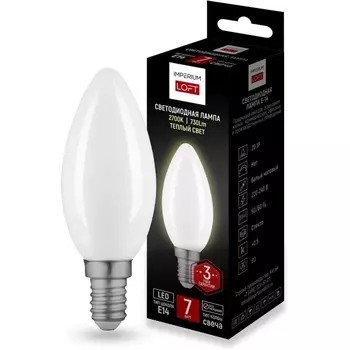 Светодиодная лампа E14 Candles мощность 7W 2700K White ImperiumLoft Lf-254