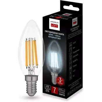 Светодиодная лампа E14 Candles мощность 7W 4200K ImperiumLoft Lf-254