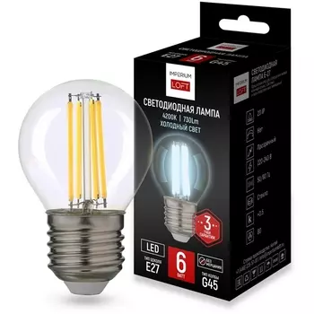 Светодиодная лампа E27 6W 4200K Transparent От By ImperiumLoft Lf-254 243947-26