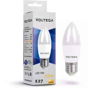 Светодиодная лампа Simple Candle 10W 3000K E27 Voltega Candle 10W 7240