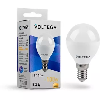 Светодиодная лампа Simple Globe 10W 3000K E14 Voltega Globe 10W 7231