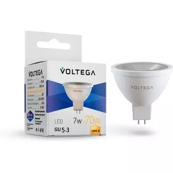 Светодиодная лампа Simple MR16 7W 3000K 38 GU5.3 Voltega Sofit GU5.3 Lens 7259