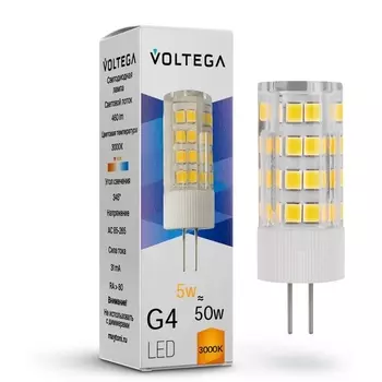 Светодиодная лампа Voltega Simple 7183 Capsule 5W 3000K G4