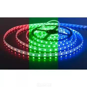 Светодиодная лента 12V 60Led 14,4W IP20 Elektrostandard 5050 RGB, 5м (5 шт.)