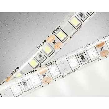 Светодиодная лента влагозащищенная Ambrella Illumination GS1202 2835 120Led 9.6W/m 12V IP65 4500K 5m