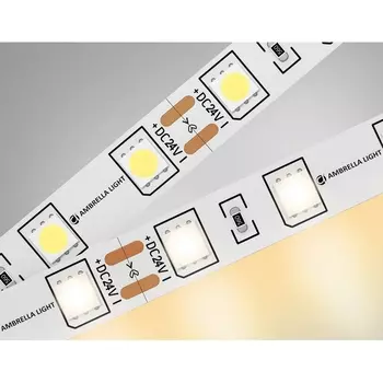 Светодиодная лента Ambrella Illumination Led Strip 24V GS4001 5050 60Led /14.4W m/ 24V IP20 3000K 5m