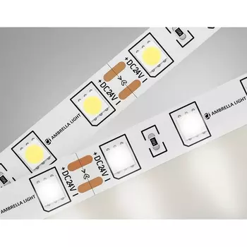 Светодиодная лента Ambrella Illumination Led Strip 24V GS4001 5050 60Led /14.4W m/ 24V IP20 3000K 5m