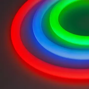 Светодиодная лента герметичная MonLIGHT-BLACK-SIDE-G280-D25mm 24V RGB 360deg (14.4 W/m, IP65, 1m, wire x1) (Arlight, Вывод боковой, 3 года) 047199