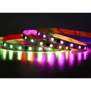 Светодиодная лента герметичная SPI-PS-B60-12mm 12V RGB-PX3-BPT (12 W/m, IP67, 5060, 5m) (Arlight, бегущий огонь) 039599 (5 шт.)