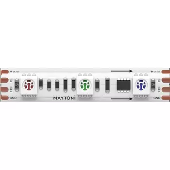 Светодиодная лента IP65 12В 5050 14,4Вт/м RGB 5м Maytoni SPI светодиодная лента 201243