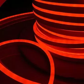 Светодиодная лента LS001 220V Elektrostandard Светодиодный гибкий неон 9,6W 120Led 2835 IP67 односторонний красный, 50м (50 шт.)