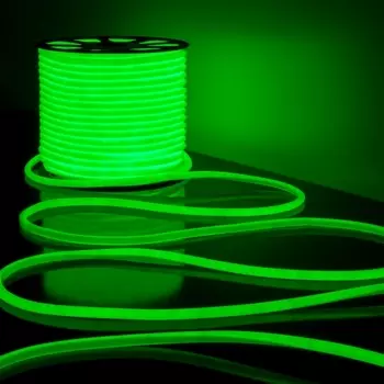 Светодиодная лента LS003 220V IP67 Elektrostandard Гибкий неон 9,6W 144Led 2835 круглый зеленый, 50 м (50 шт.)