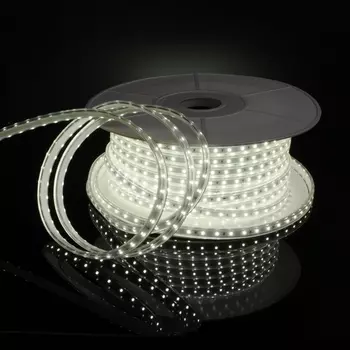 Светодиодная лента LS014 220V IP65 Elektrostandard 8W 60Led 2835 холодный белый, 50 м (50 шт.)
