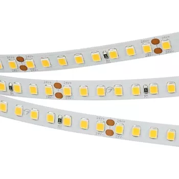 Светодиодная лента RT-A160-8mm 24V Warm3500 (12 W/m, IP20, 2835, 5m) (Arlight, высок.эфф.150 лм/Вт) 028560(2) (5 шт.)