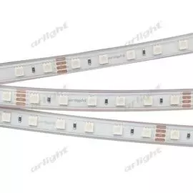 Светодиодная лента RTW 2-5000P 24V RGB 2x (5060, 300 LED, LUX) (14.4 Вт/м, IP66) 010366 (Arlight)